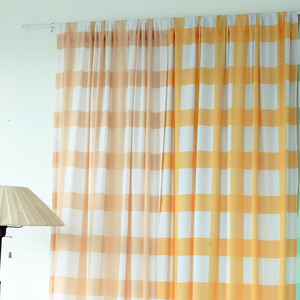 해리스 마카롱 체크 봉집형 한폭커튼 창문용 130x170